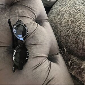 CHANEL Paris Black Sunglasses